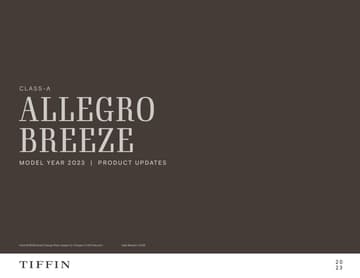 2023 Tiffin Allegro Breeze Brochure
