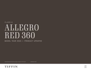 2023 Tiffin Allegro Red 360 Brochure