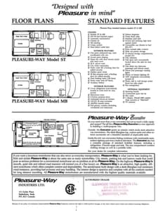 1988 Pleasure-Way Full Line Brochure page 2