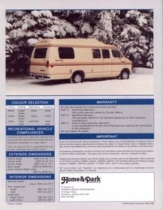 1988 Roadtrek Full Line Brochure page 6
