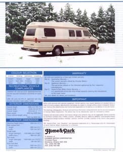 1989 Roadtrek Full Line Brochure page 8