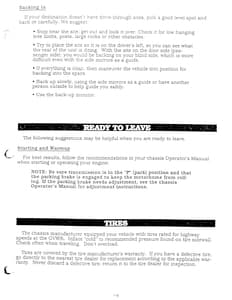 1990 Holiday Rambler Aluma Lite XL Owner Manual Owner's Manual page 21