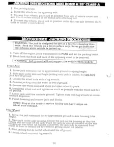 1990 Holiday Rambler Aluma Lite XL Owner Manual Owner's Manual page 30