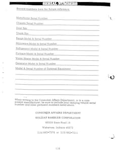 1990 Holiday Rambler Aluma Lite XL Owner Manual Owner's Manual page 118