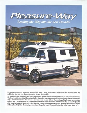 1990 Pleasure-Way Full Line Brochure