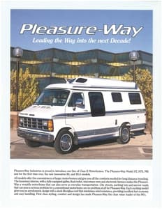 1990 Pleasure-Way Full Line Brochure page 1