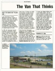 1991 Roadtrek Full Line Brochure page 2