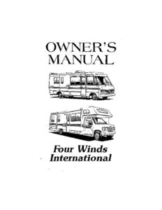 1993 Thor Four Winds RV Owner's Manual Brochure page 1