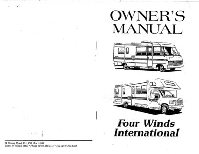1994 Thor Four Winds Owner's Manual Brochure page 1