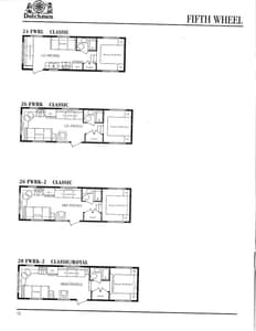 1995 Dutchmen Floor Plans Brochure page 11