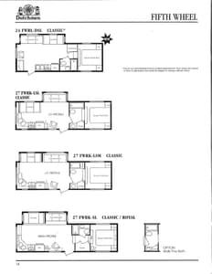 1995 Dutchmen Floor Plans Brochure page 13