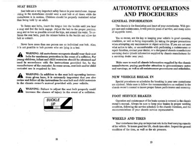 1996 Thor Chateau Owner's Manual Brochure page 13