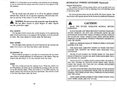 1996 Thor Hurricane Owner's Manual Brochure page 24