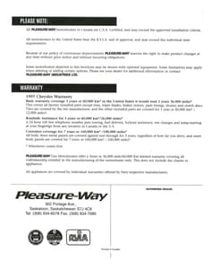 1997 Pleasure-Way Full Line Brochure page 14