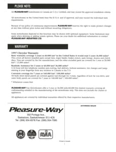 1998 Pleasure-Way Full Line Brochure page 6