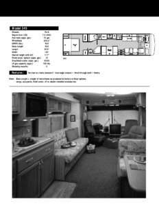 1998 Thor Challenger Floor Plans Specifications Brochure page 3