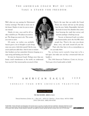 1999 American Coach American Eagle Brochure