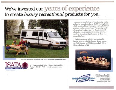 1999 Dynamax Isata Touring Sedan Brochure page 20