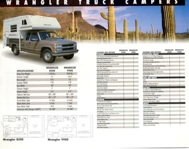 1999 Palomino Truck Campers Brochure page 3