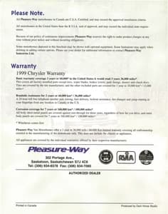 1999 Pleasure-Way Full Line Brochure page 12