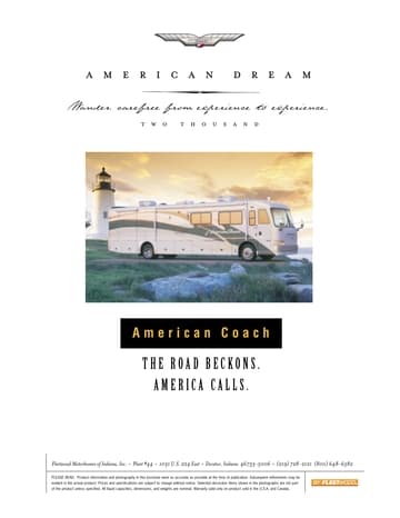 2000 American Coach American Dream Brochure