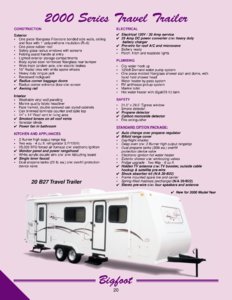 2000 Bigfoot Full Line Brochure page 20