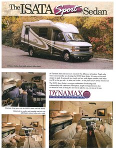 2000 Dynamax Isata Sport Sedan Chevy Brochure page 1