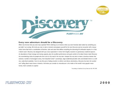 2000 Fleetwood Discovery Brochure page 1