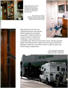 2000 Lance Truck Campers Brochure page 7