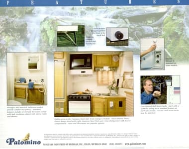 2000 Palomino Truck Campers Brochure page 5