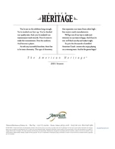 2001 American Coach American Heritage Brochure page 6