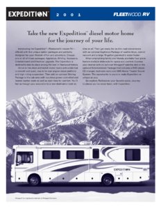 2001 Fleetwood Expedition Brochure page 5