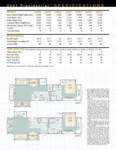 2001 Holiday Rambler Presidential Brochure page 4