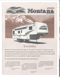 2001 Keystone RV Montana Brochure page 3