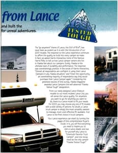 2001 Lance Truck Campers Brochure page 3