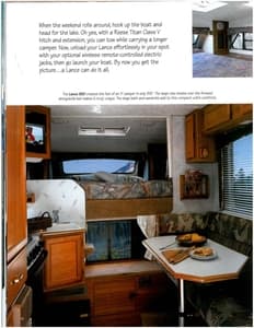 2001 Lance Truck Campers Brochure page 14