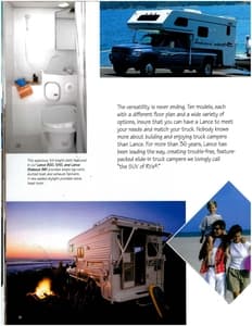 2001 Lance Truck Campers Brochure page 16