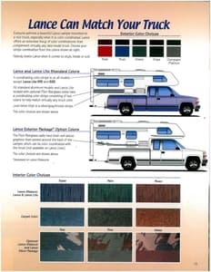2001 Lance Truck Campers Brochure page 23