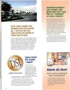 2001 Lance Truck Campers Brochure page 30