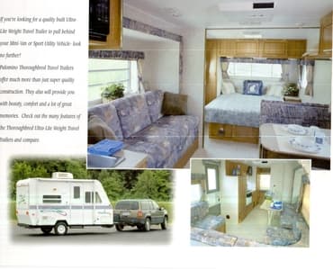 2001 Palomino Ultra Lite Travel Trailers Brochure page 3