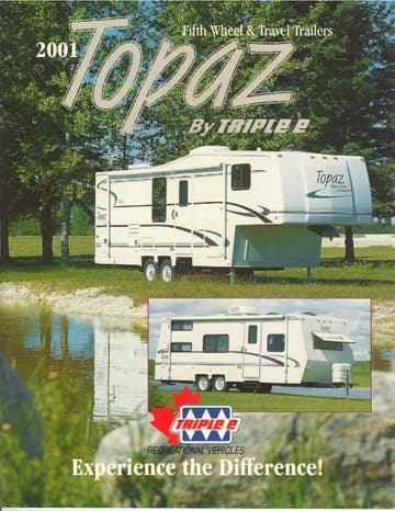 2001 Triple E RV Topaz Brochure