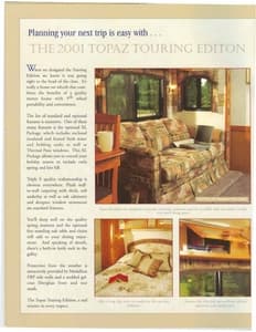 2001 Triple E RV Topaz Brochure page 2