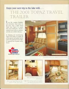 2001 Triple E RV Topaz Brochure page 10