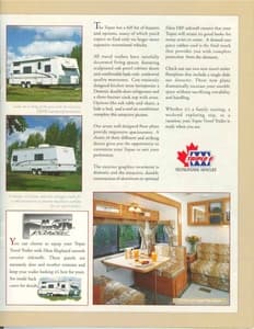 2001 Triple E RV Topaz Brochure page 11