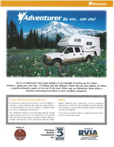 2002 ALP Adventurer Truck Campers Brochure page 7