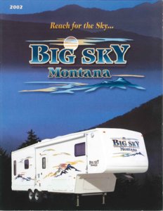 2002 Keystone RV Montana Big Sky Brochure page 1