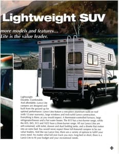 2002 Lance Truck Campers Brochure page 25