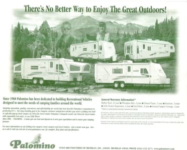 2002 Palomino Travel Trailers And Fifth Wheels Brochure page 4