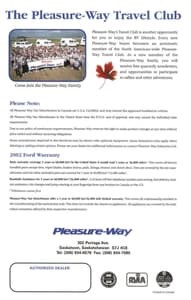 2002 Pleasure-Way Full Line Brochure page 8