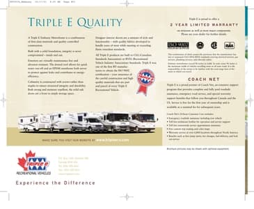 2002 Triple E RV Embassy Brochure page 8